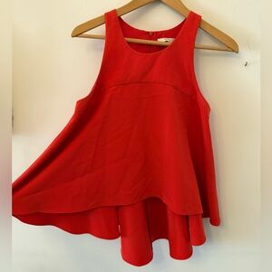 Milly Bright Red Sleeveless Top